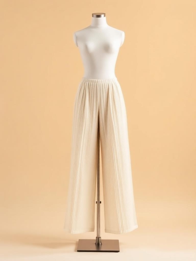 Pleated Wide-Leg Trouser